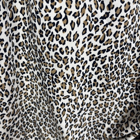 BETSEY JOHNSON Leopard Print Midi Sheath Dress Ruched Sleeveless Size 6 Classic - Picture 12 of 12